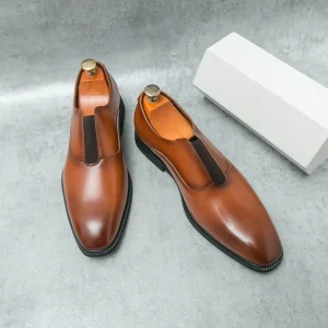 Leather Slip-On Business Formal Wedding Shoes for Men