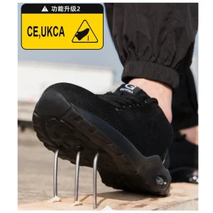 Lightweight Breathable Steel Toe Work Shoes Anti-smashing Construction Men Safety Shoes