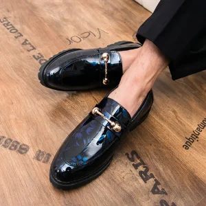 Lightweight Men’s Business Oxford Dress Shoes with Anti-Slip Feature Slip-On Closure Pointed Toe for Weddings