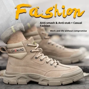 Lightweight Men’s Safety Shoes Anti smash Puncture proof New Model Insulated Steel Plate Cross border Breathable