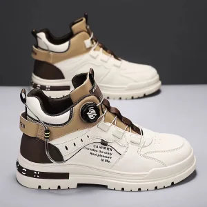 Lightweight Outdoor Casual Men’s Shoes Breathable and Fashionable High Top Shoes Comfortable and Fashionable Casual Shoes