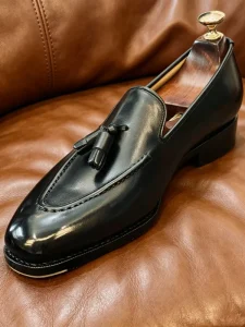 Loafers Men’s Shoes British Leather Shoes Tassel Casual Shoes Trend Korean Version of Lazy People Set Foot a Foot Pedal Shoes