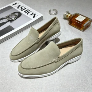 Loafers for Men Lightweight Summer Walk Shoes Breathable Suede Loafers Soft Flat Slip-On Factory Quiet Luxury