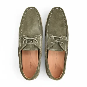 Low Cut Lace up Lightweight Breathable Casual Versatile Comfort Men’s Handmade Nubuck Leather Rubber Outsole Boat Shoes
