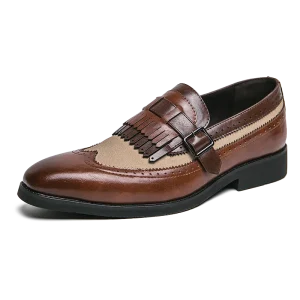 Low Cut Pointed Toe Business Dress Shoes Classical Fashion Men’s PU Leather Formal Shoes