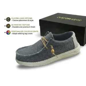Low MOQ Custom Breathable Casual Men’s Loafers Slip On Formal Genuine Leather Anti Slip Arch Support Lightweight