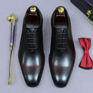 Luxurious Leather Business Formal Men’s Pointed toe Cowhide Shoes Wedding Shoes