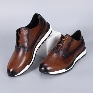 Luxury Casual Light Weight Genuine Leather Comfort Autumn Fashion Wedding Office Sport Dress Men’s Shoes