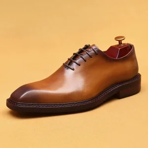 Luxury Fashion Round-toe Slip-On Solid Casual Leather Shoes-High-quality Breathable Formal Men’s Shoes for Office & Wedding