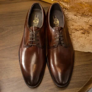 Luxury Genuine Leather Men’s Derby Shoes Handmade
