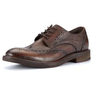 Luxury Italian Brogues Design Wear Resistant Genuine Leather Derby Shoes for Men Formal Business Shoes