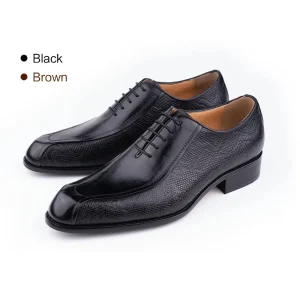Luxury Leather Men Shoes Wedding Formal Office Genuine Handmade Dress Business Top Layer Cowhide Leather Classic Man Footwear