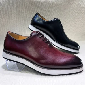 Luxury Men Oxford Shoes Handmade Genuine Leather Men’s Dress Shoes for Wedding Business Banquet