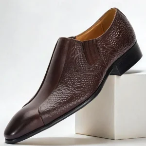 Luxury Men’s Designer Autumn Wedding Oxfords Groom Casual Shoes with Pointed Toe Non slip Closure for Office Business