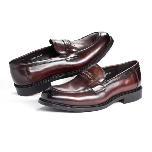 Luxury Men’s Genuine Leather Formal Dress Shoes Slip-On Wedding & Business Banquet Shoes