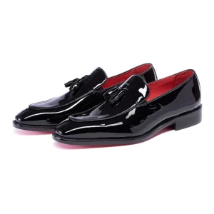 Luxury Men’s Genuine Leather Oxfords Square Toe Buckle Strap Closure Wedding Party Shoes Cow Leather Lining Rubber