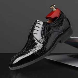 Luxury Mens Leather Shoes High Quality Men’s Shoes Pointed Oxford Wedding Leather Men Dress Shoes Gentleman Office Man Shoe