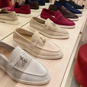 Luxury Style Men’s Genuine Leather Suede Loafers Classic Flat Casual Office Shoes Comfortable Breathable Autumn Walking Shoes