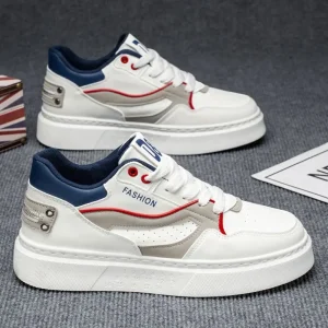 M0261 Men’s Casual Skateboarding Shoes New Leather Breathable Soft Bottom Height Increase Lightweight Walking Sports