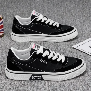 MAKU 39-46 Large Size Men’s Round Head Front Laces Summer Breathable Canvas Shoes Deodorant Soft Sole Work Shoes