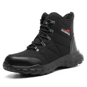 MGN 816 High Cut Steel Toe Safety Boots Men’s Breathable Industrial Construction Safety Work Shoes Soft Outsole Light Weight