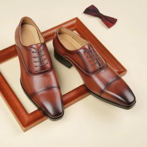 Male Business Dress Shoes Genuine Leather Oxfords Shoe Man’s Party Wedding Shoes