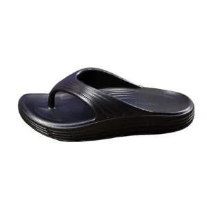 Men Classic Summer Slippers Barefoot Open Toe Anti slip Slides Comfortable Breathable for Home Beach & Pool Use