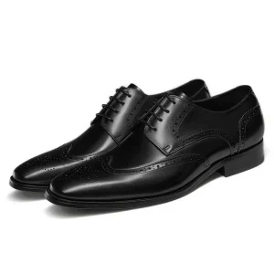 Men Derby Shoes Trendy Full Grain Cow Leather Genuine Leather Lining Casual Daily Formal Leather Shoes