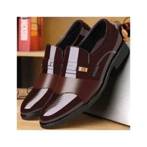 Men Fashion Business Casual Shiny PU Shoes Sneakers Office Walking Shoe