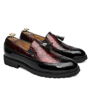 Men Formal Business Brogue Shoes Men’s Dress Shoes Male Casual Leather Wedding Party Loafers