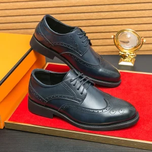 Men Formal Shoes Large Size Vintage Fashion Business Leather Shoes