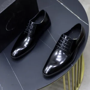 Men Genuine Leather Derby Shoes Pointed Toe Wedding Groom Shoes Size 38 44