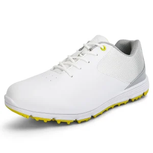 Men Golf Shoes Leather Sneakers Comfortable Walking Sneakers Outdoor Jogging Breathable Golf Shoes