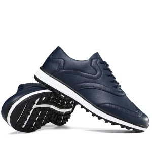 Men Leather Golf Shoes