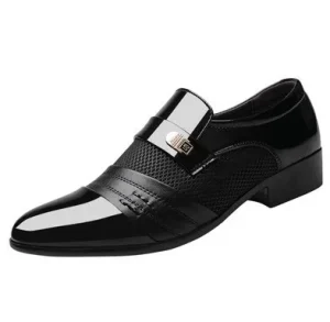Men Leather Shoes Men’s Top Luxury Elegant Business Dress Shoes Casual Shoes Wear Resistant Breathable Office Wedding Footwears