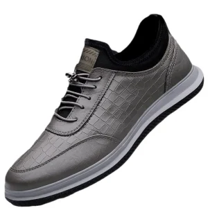 Men Leather Walking Shoes PU Leather Sneakers Casual Walking Shoes