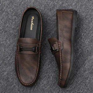 Men Loafer Dress Shoes PU Casual Lazy Slip on Men’s Causal Shoes