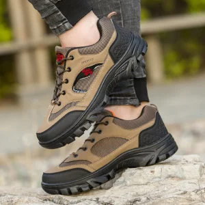 Men S Breathable Casual Sneakers All Seasons Outdoor Hiking Workwear Sports Mesh Safety Shoes