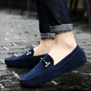 Men Shoes Casual Slip on Formal Loafers Men Moccasins Italian Black Male Driving Shoes