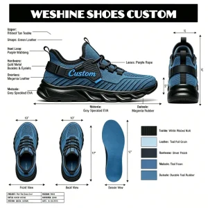 Men Sports Sneaker Flying Woven Chunky Sole Outdoor Fitness Shoes All Season Quick Dry Breathable Casual Running Sneakers