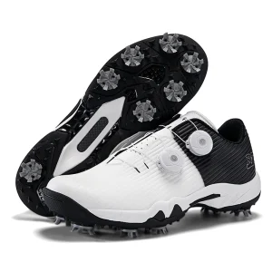Men Waterproof Golf Shoes Anti-slip Rubber Sole Breathable Microfiber Leather Golf Sneakers Outdoor Training Golf Footwear