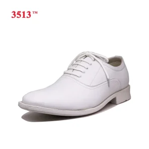 Men White Leather Flat Office Shoes Oxford Dress Shoes