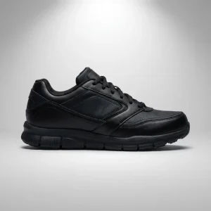 Men’s All Black PU Casual Athletic Loafers Lightweight Comfort Walking Sneakers for Work and Leisure Custom Logo