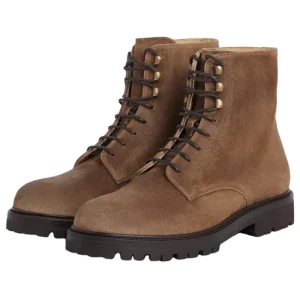 Men’s All Season Hiking Boots Suede Genuine Leather Boots Anti Slip Hard Wearing Mens Shoes