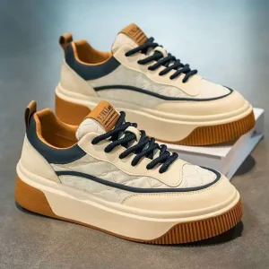 Mens All Season Low Top Skate Shoes Breathable Lace up Outdoor Casual Sneakers Comfortable Daily Walking Footwear