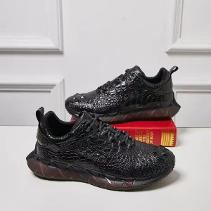 Men’s Alligator Skin Casual Shoes Black