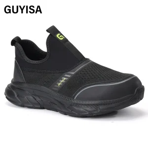Men’s Anti Smashing Safety Shoes with Steel Toe Breathable Mesh Surface Customizable for Winter Summer