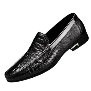 Men’s Autumn Casual Slip-on Comfortable Official Business Leather Shoes Outdoor Dress Loafers Genuine Leather