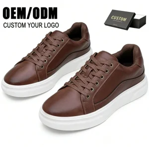 Men’s Autumn Lace Up Sneakers Classic Casual Stylish Soft Mesh PU Upper PVC Outsole Solid Color Dress Shoes