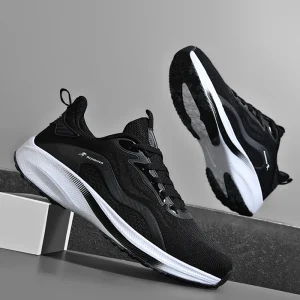 Men’s Autumn Running Shoes Fashion Trend Sporty Basketball Sneakers Large Size Lightweight Soft-Soled Walking Shoes